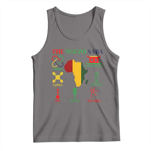 Nguzo Saba Seven Principles Tank Top Festival Of Lights African Heritage Gift TS12 Deep Heather Print Your Wear