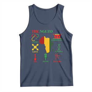 Nguzo Saba Seven Principles Tank Top Festival Of Lights African Heritage Gift TS12 Navy Print Your Wear