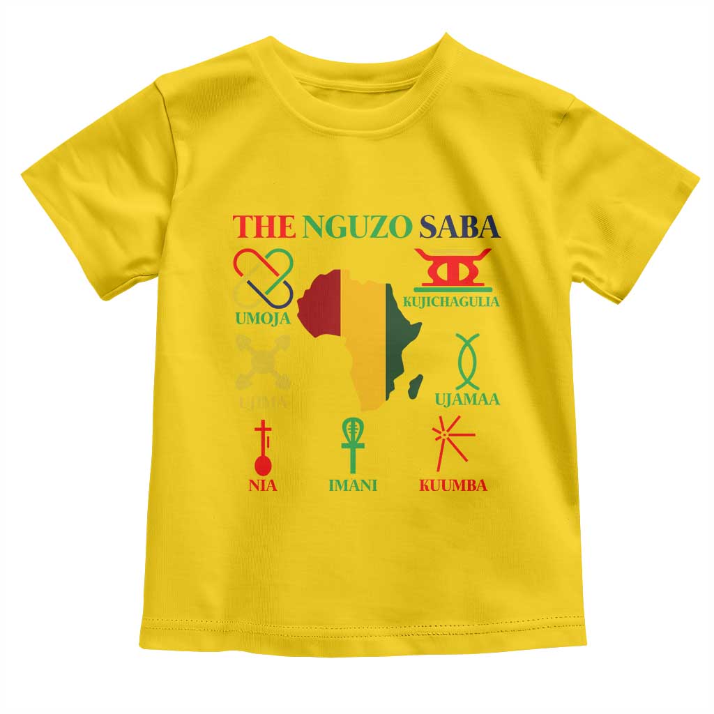 Nguzo Saba Seven Principles Toddler T Shirt Festival Of Lights African Heritage Gift - Print Your Wear