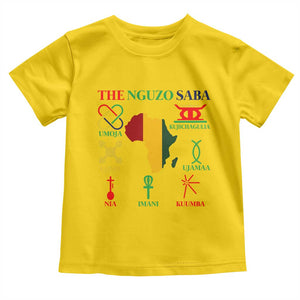 Nguzo Saba Seven Principles Toddler T Shirt Festival Of Lights African Heritage Gift - Print Your Wear