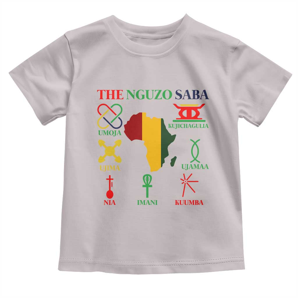 Nguzo Saba Seven Principles Toddler T Shirt Festival Of Lights African Heritage Gift TS12 Ice Gray Print Your Wear