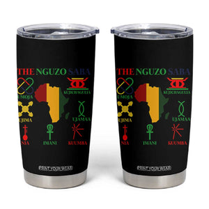 Nguzo Saba Seven Principles Tumbler Cup Festival Of Lights African Heritage Gift - Print Your Wear