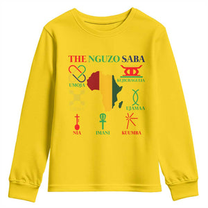 Nguzo Saba Seven Principles Youth Sweatshirt Festival Of Lights African Heritage Gift TS12 Daisy Print Your Wear