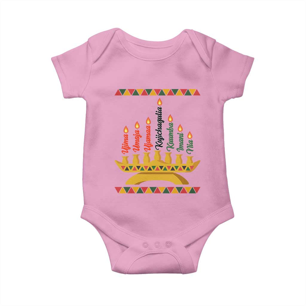 7 Principles Of Kwanzaa Baby Onesie Festival Of Lights African Heritage Gift - Print Your Wear