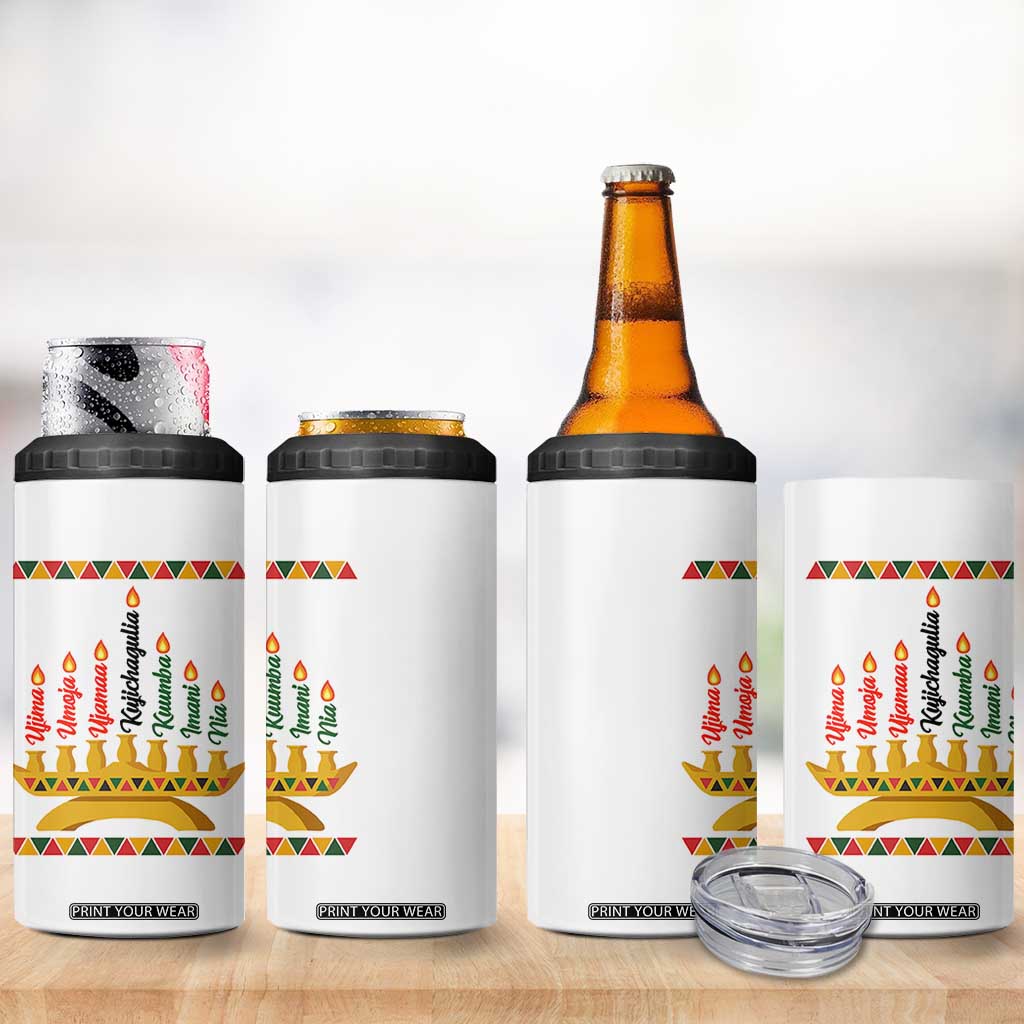 7 Principles Of Kwanzaa 4 in 1 Can Cooler Tumbler Festival Of Lights African Heritage Gift TS12 Print Your Wear