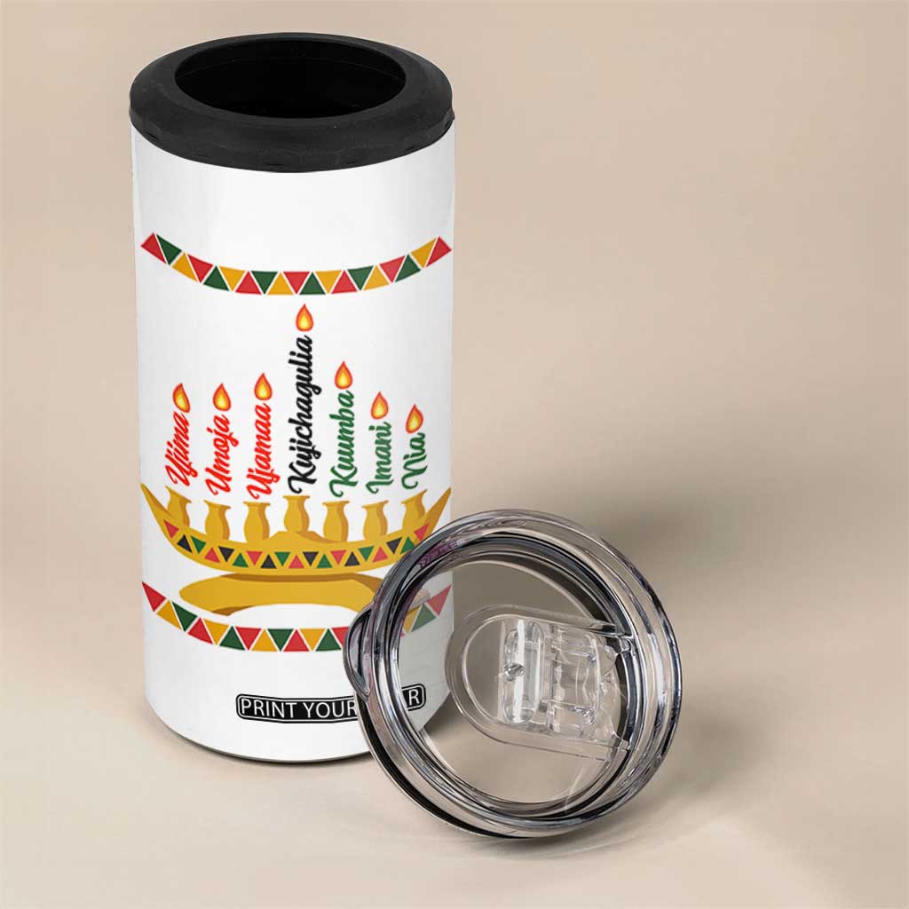 7 Principles Of Kwanzaa 4 in 1 Can Cooler Tumbler Festival Of Lights African Heritage Gift TS12 Print Your Wear