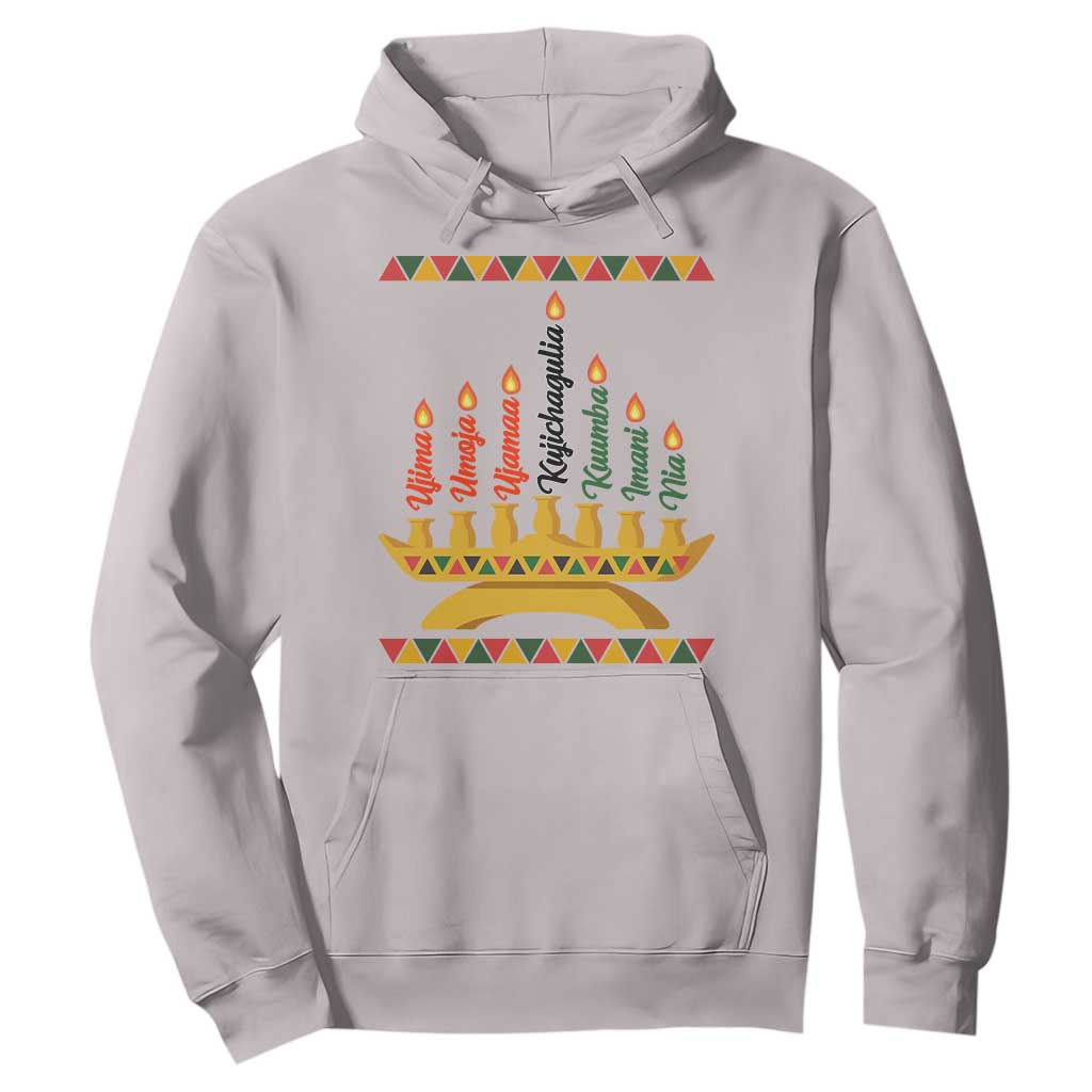 7 Principles Of Kwanzaa Hoodie Festival Of Lights African Heritage Gift TS12 Ice Gray Print Your Wear