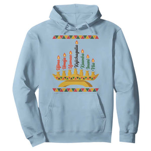 7 Principles Of Kwanzaa Hoodie Festival Of Lights African Heritage Gift TS12 Light Blue Print Your Wear