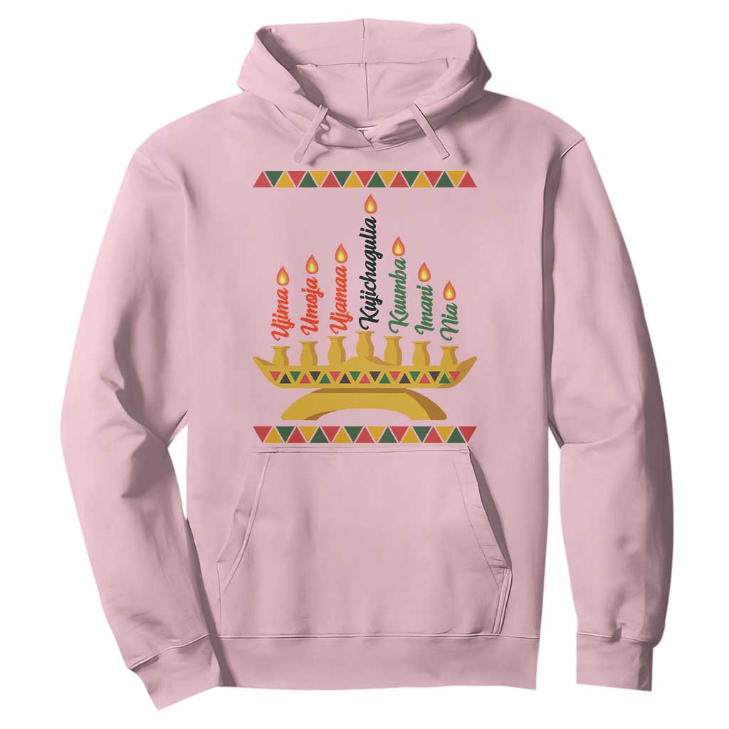 7 Principles Of Kwanzaa Hoodie Festival Of Lights African Heritage Gift TS12 Light Pink Print Your Wear