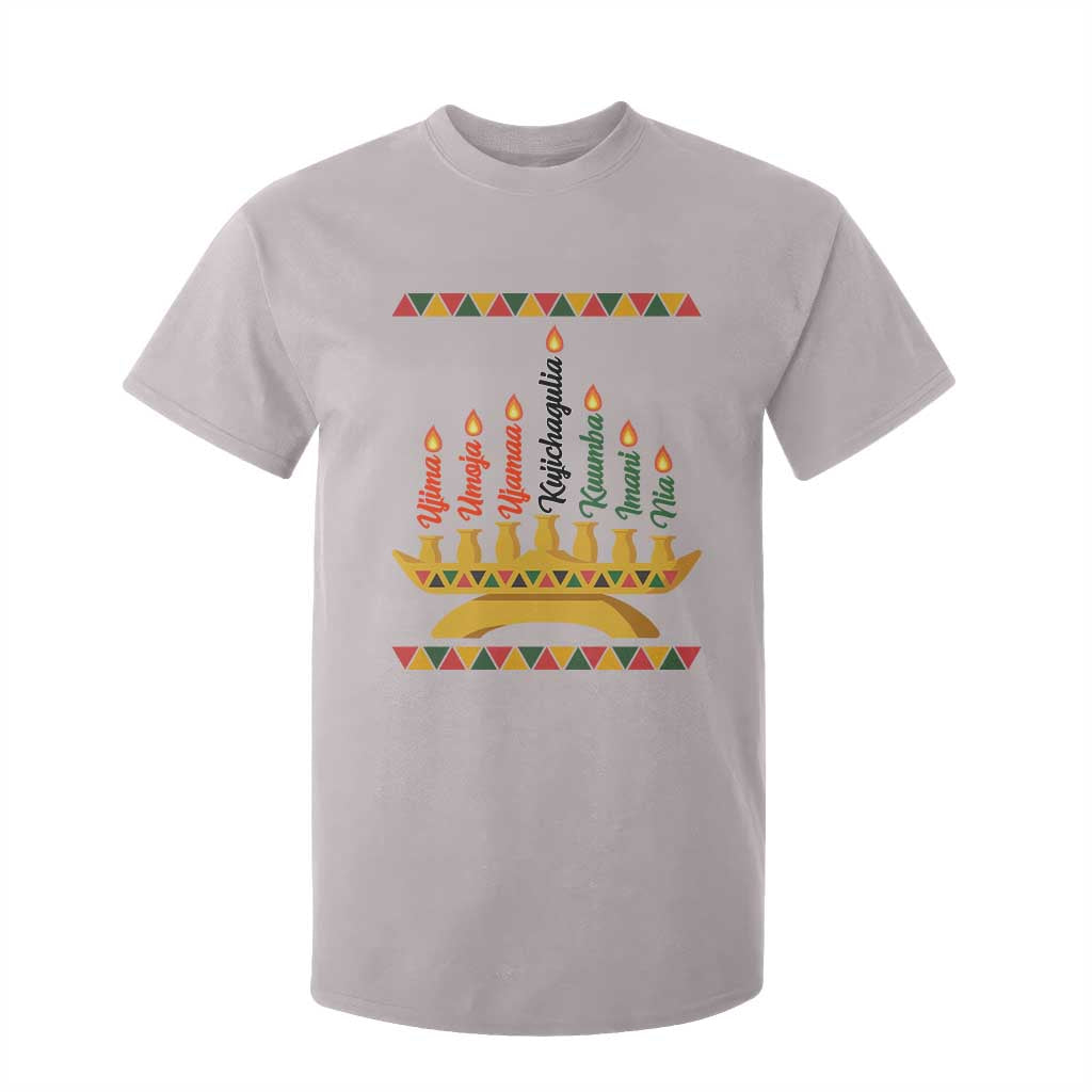 7 Principles Of Kwanzaa T Shirt For Kid Festival Of Lights African Heritage Gift TS12 Ice Gray Print Your Wear