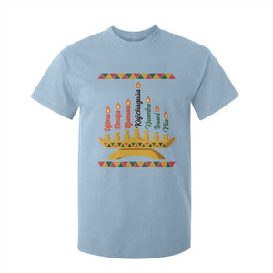 7 Principles Of Kwanzaa T Shirt For Kid Festival Of Lights African Heritage Gift TS12 Light Blue Print Your Wear