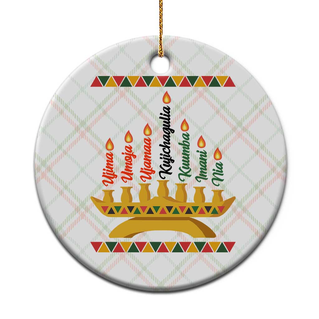 7 Principles Of Kwanzaa Ceramic Ornament Festival Of Lights African Heritage Gift - Print Your Wear