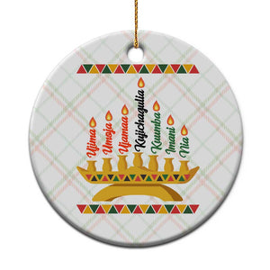 7 Principles Of Kwanzaa Ceramic Ornament Festival Of Lights African Heritage Gift - Print Your Wear