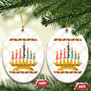 7 Principles Of Kwanzaa Ceramic Ornament Festival Of Lights African Heritage Gift - Print Your Wear
