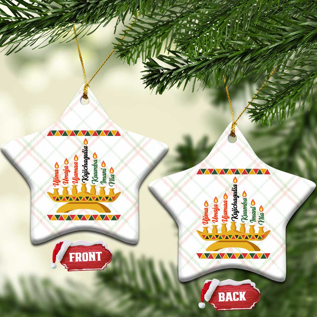 7 Principles Of Kwanzaa Ceramic Ornament Festival Of Lights African Heritage Gift TS12 Print Your Wear