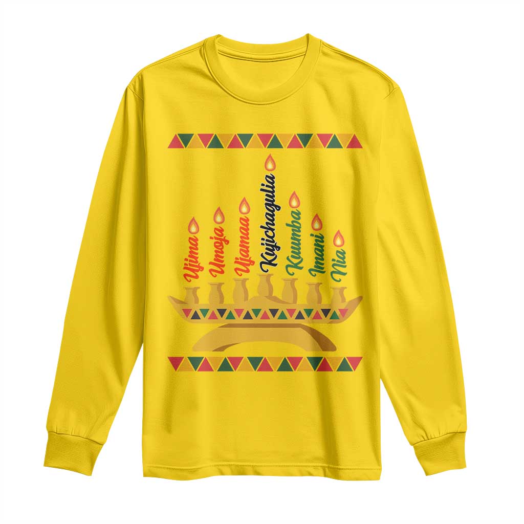 7 Principles Of Kwanzaa Long Sleeve Shirt Festival Of Lights African Heritage Gift TS12 Daisy Print Your Wear