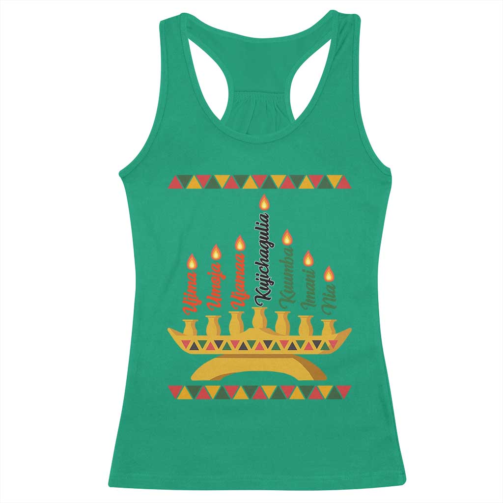 7 Principles Of Kwanzaa Racerback Tank Top Festival Of Lights African Heritage Gift TS12 Irish Green Print Your Wear