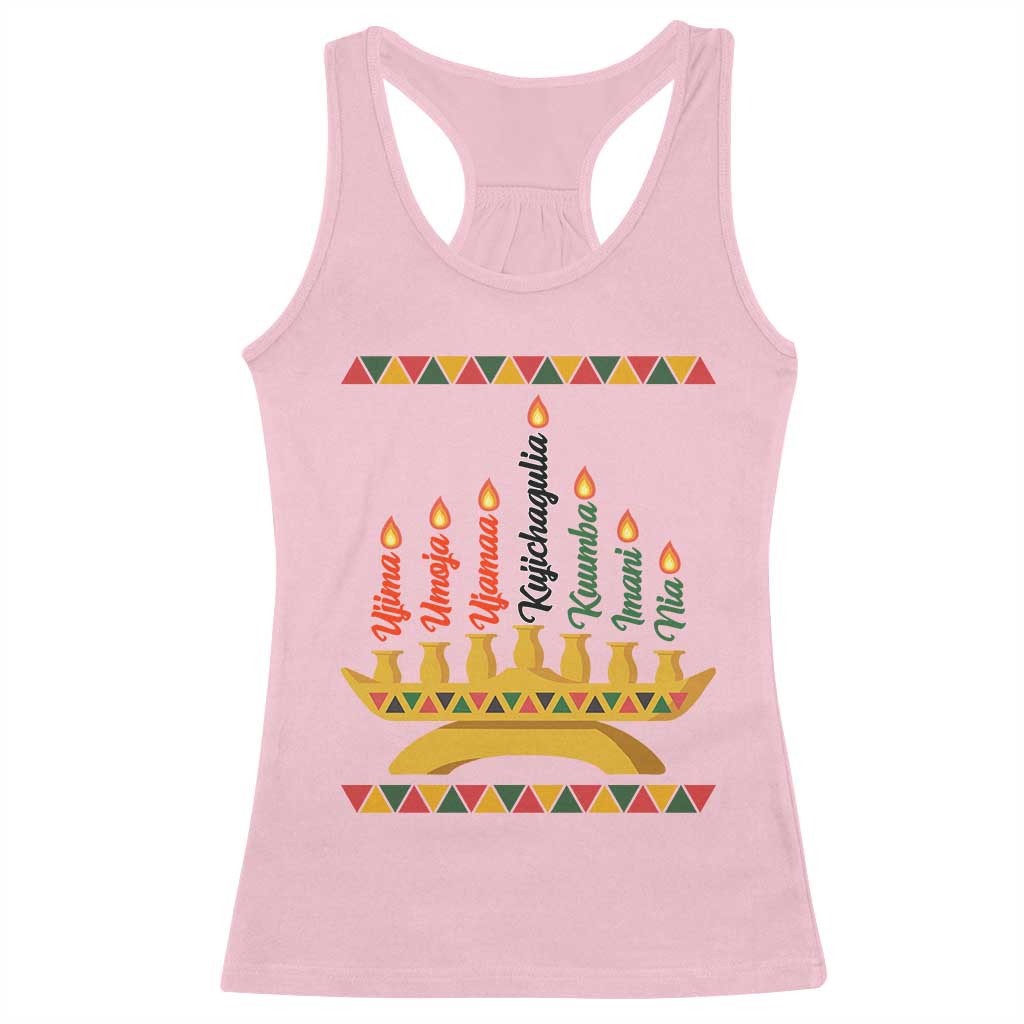 7 Principles Of Kwanzaa Racerback Tank Top Festival Of Lights African Heritage Gift - Print Your Wear