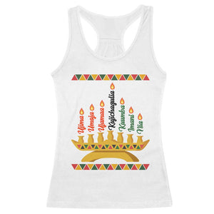 7 Principles Of Kwanzaa Racerback Tank Top Festival Of Lights African Heritage Gift TS12 White Print Your Wear