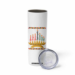 7 Principles Of Kwanzaa Skinny Tumbler Festival Of Lights African Heritage Gift - Print Your Wear
