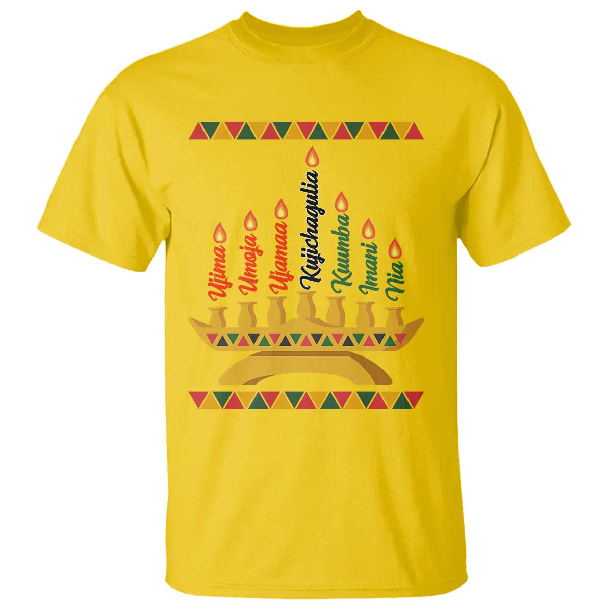 7 Principles Of Kwanzaa T Shirt Festival Of Lights African Heritage Gift TS12 Daisy Print Your Wear