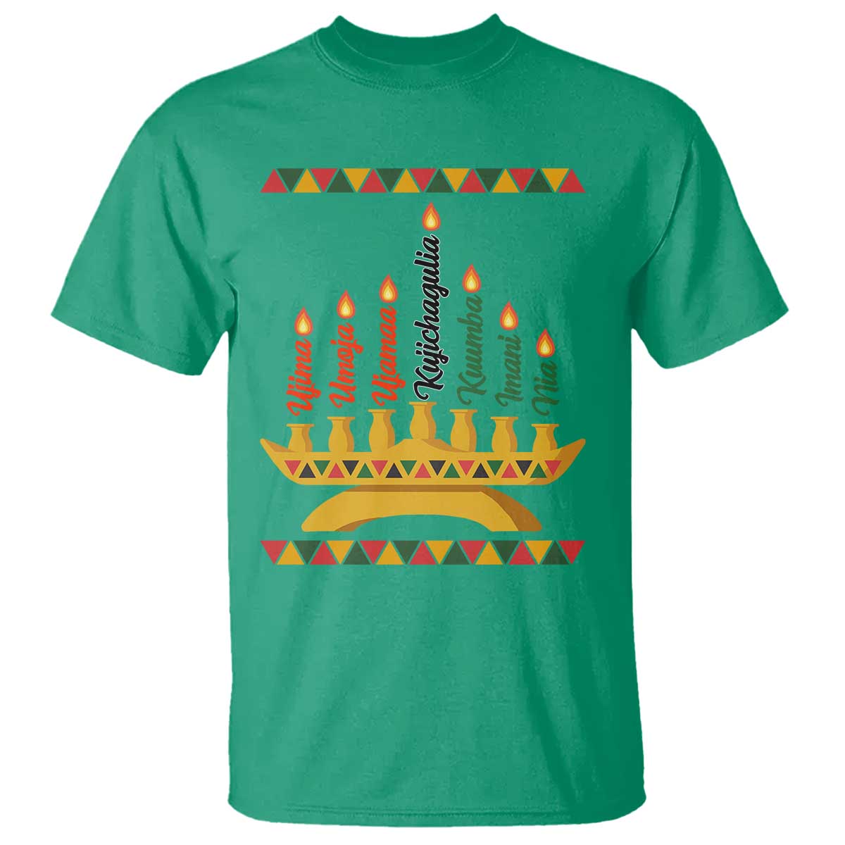 7 Principles Of Kwanzaa T Shirt Festival Of Lights African Heritage Gift TS12 Irish Green Print Your Wear