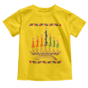 7 Principles Of Kwanzaa Toddler T Shirt Festival Of Lights African Heritage Gift - Print Your Wear