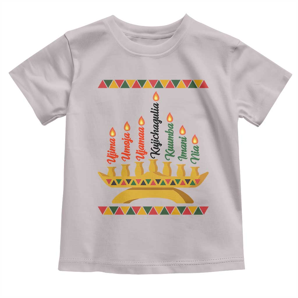 7 Principles Of Kwanzaa Toddler T Shirt Festival Of Lights African Heritage Gift TS12 Ice Gray Print Your Wear