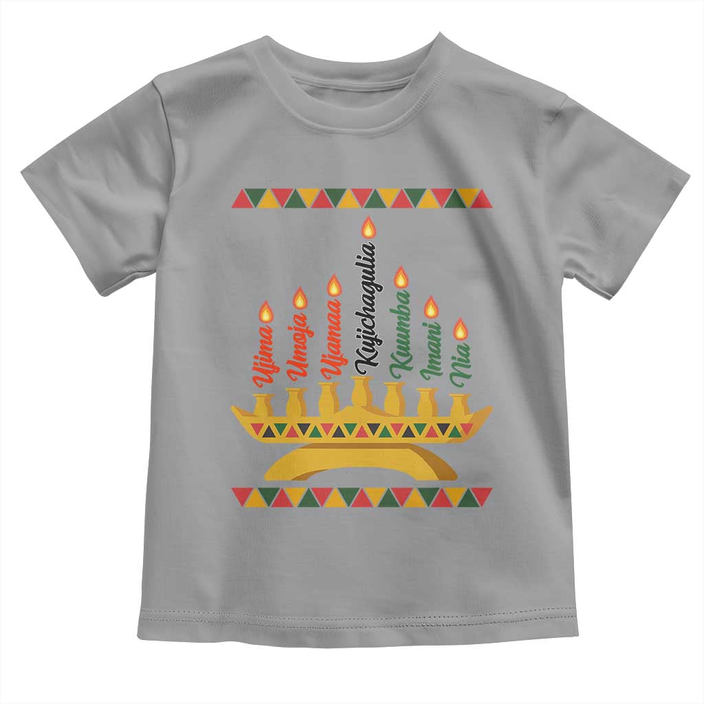 7 Principles Of Kwanzaa Toddler T Shirt Festival Of Lights African Heritage Gift - Print Your Wear