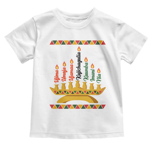 7 Principles Of Kwanzaa Toddler T Shirt Festival Of Lights African Heritage Gift TS12 White Print Your Wear