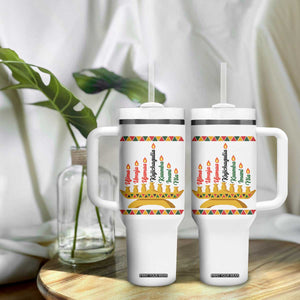 7 Principles Of Kwanzaa Tumbler With Handle Festival Of Lights African Heritage Gift - Print Your Wear
