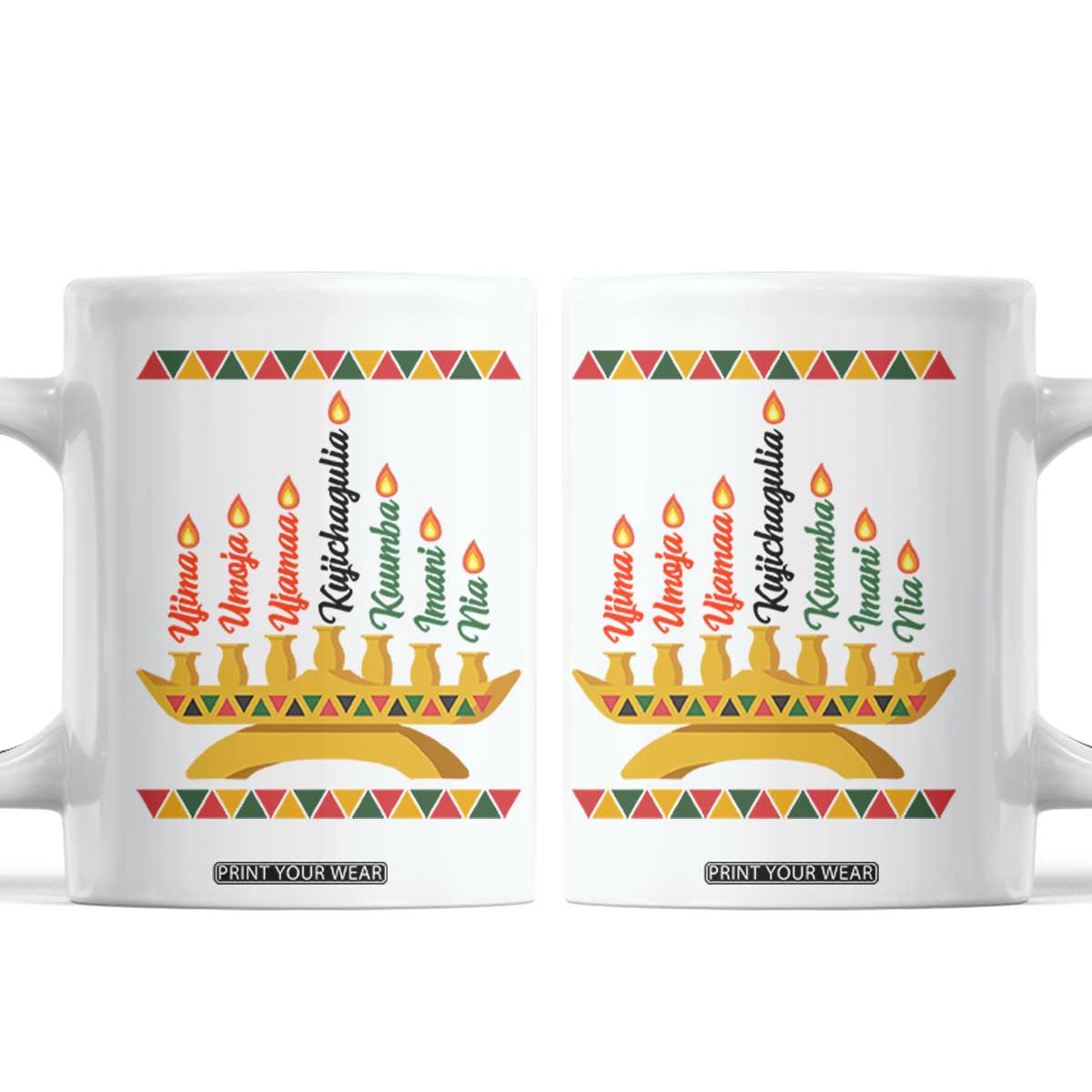 7 Principles Of Kwanzaa Coffee Mug Festival Of Lights African Heritage Gift - Print Your Wear