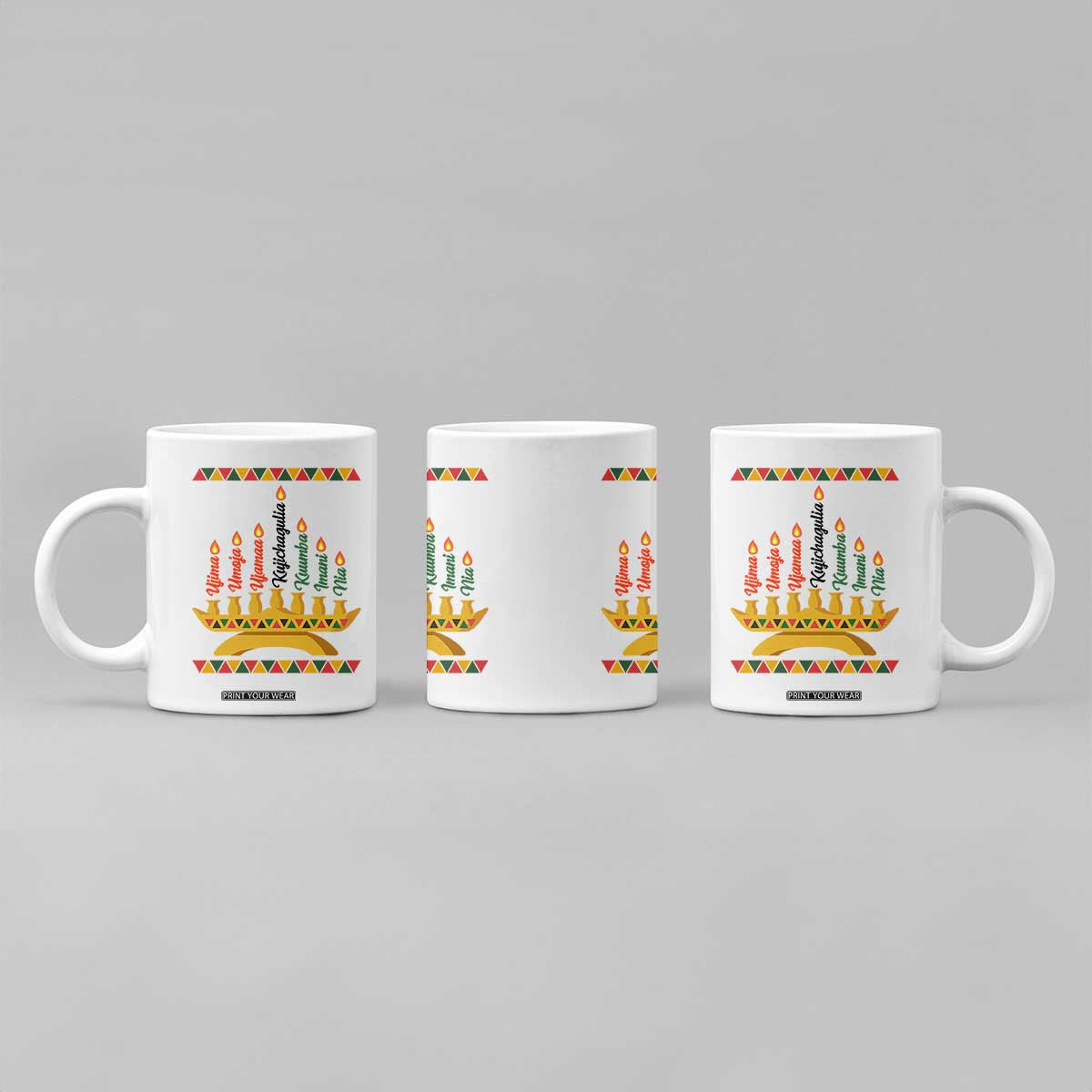 7 Principles Of Kwanzaa Coffee Mug Festival Of Lights African Heritage Gift - Print Your Wear