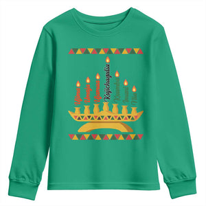 7 Principles Of Kwanzaa Youth Sweatshirt Festival Of Lights African Heritage Gift TS12 Irish Green Print Your Wear