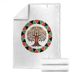 Kwanzaa Tree Of Life Throw Blanket African American Holiday Gift - Print Your Wear