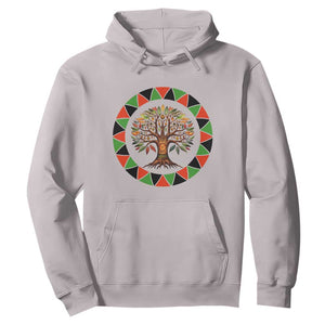 Kwanzaa Tree Of Life Hoodie African American Holiday Gift TS12 Ice Gray Print Your Wear