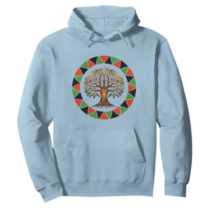 Kwanzaa Tree Of Life Hoodie African American Holiday Gift TS12 Light Blue Print Your Wear