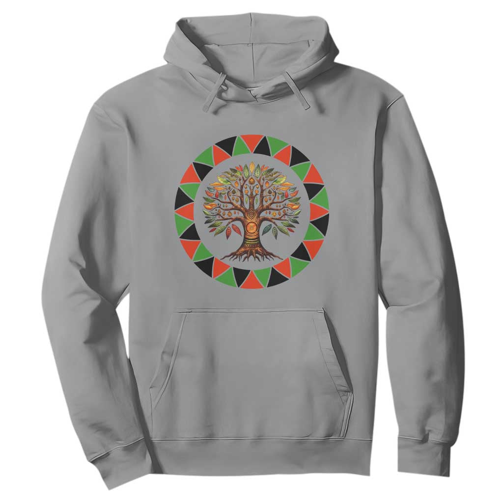 Kwanzaa Tree Of Life Hoodie African American Holiday Gift TS12 Sport Gray Print Your Wear