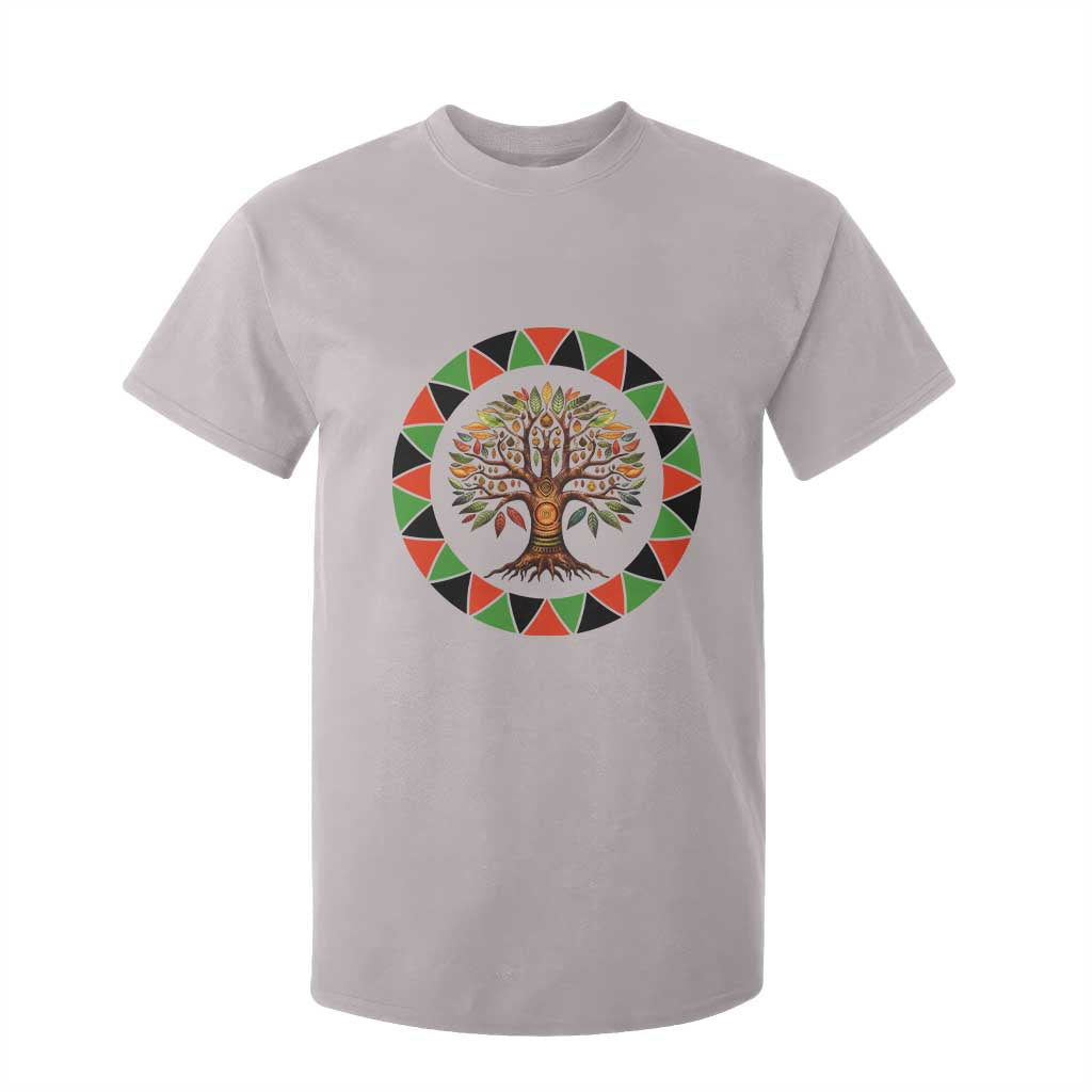 Kwanzaa Tree Of Life T Shirt For Kid African American Holiday Gift TS12 Ice Gray Print Your Wear