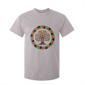 Kwanzaa Tree Of Life T Shirt For Kid African American Holiday Gift TS12 Ice Gray Print Your Wear