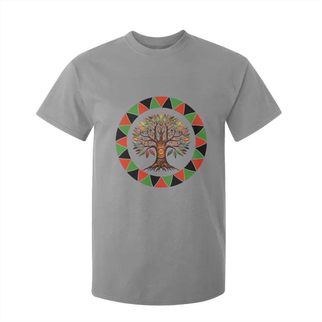 Kwanzaa Tree Of Life T Shirt For Kid African American Holiday Gift TS12 Sport Gray Print Your Wear