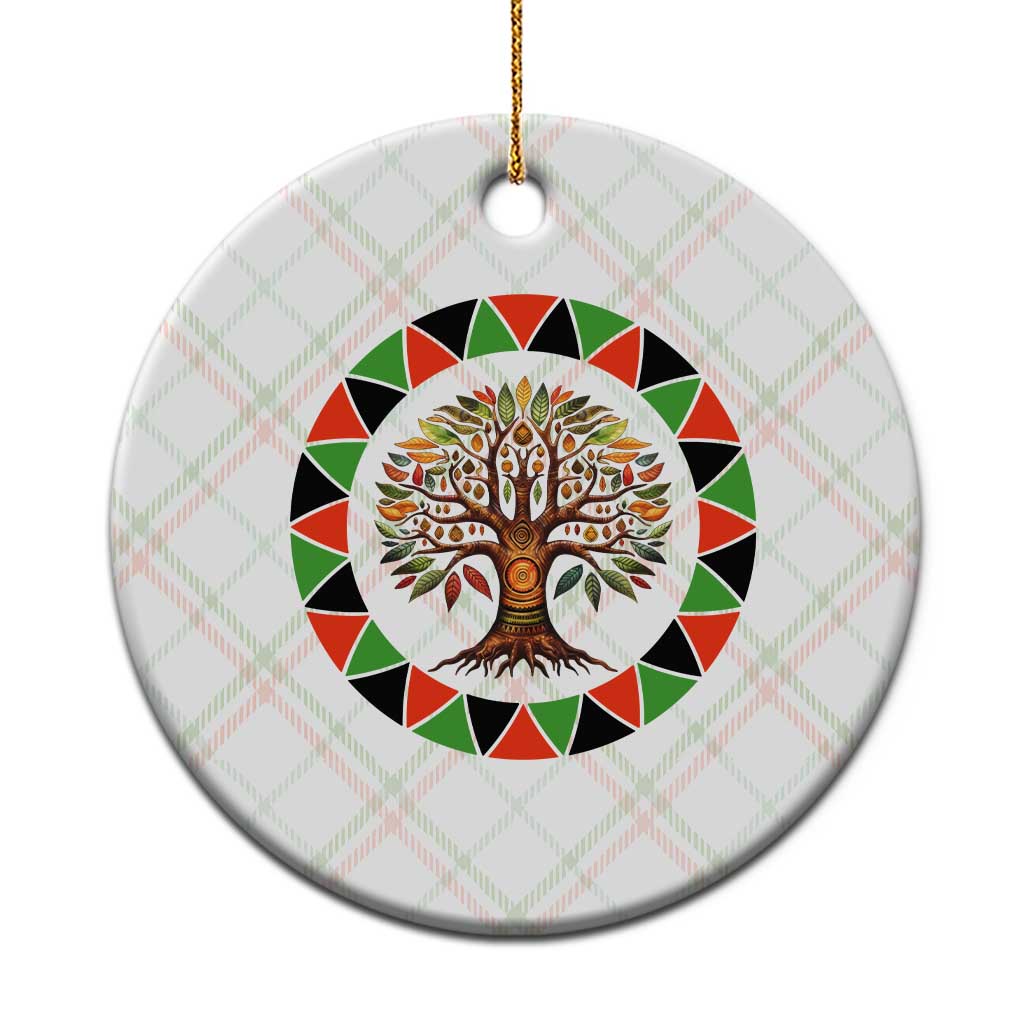 Kwanzaa Tree Of Life Ceramic Ornament African American Holiday Gift TS12 1pc Christmas Plaid Print Your Wear