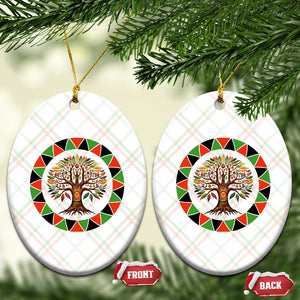 Kwanzaa Tree Of Life Ceramic Ornament African American Holiday Gift - Print Your Wear