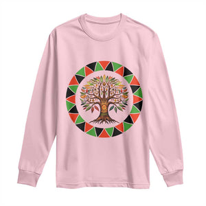 Kwanzaa Tree Of Life Long Sleeve Shirt African American Holiday Gift TS12 Light Pink Print Your Wear