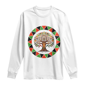 Kwanzaa Tree Of Life Long Sleeve Shirt African American Holiday Gift TS12 White Print Your Wear