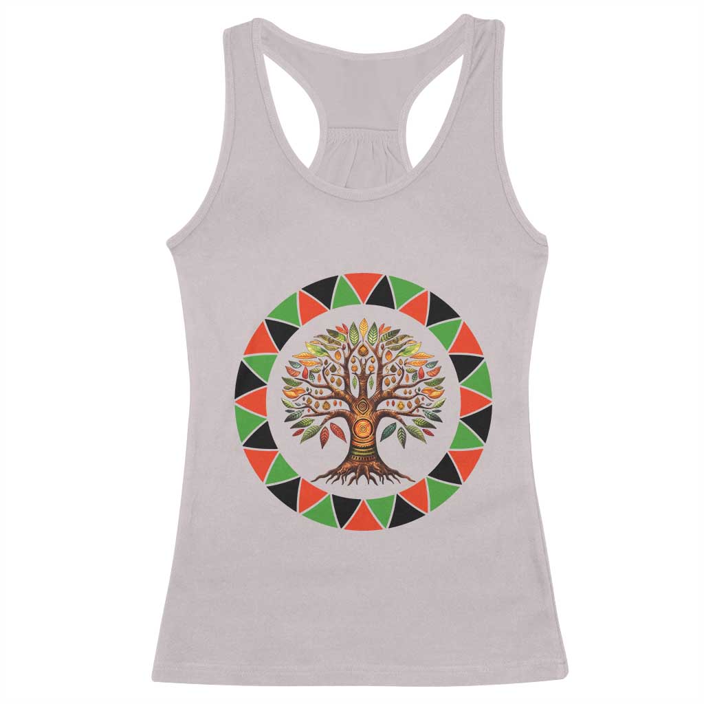 Kwanzaa Tree Of Life Racerback Tank Top African American Holiday Gift - Print Your Wear
