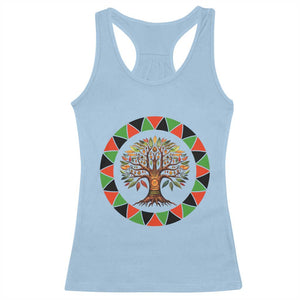Kwanzaa Tree Of Life Racerback Tank Top African American Holiday Gift TS12 Light Blue Print Your Wear