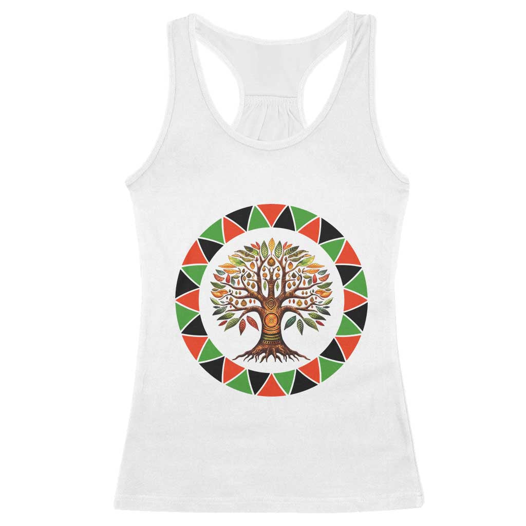 Kwanzaa Tree Of Life Racerback Tank Top African American Holiday Gift - Print Your Wear
