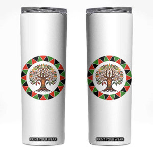 Kwanzaa Tree Of Life Skinny Tumbler African American Holiday Gift TS12 White Print Your Wear
