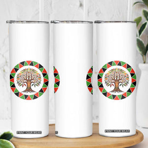 Kwanzaa Tree Of Life Skinny Tumbler African American Holiday Gift - Print Your Wear